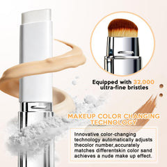 YOUGAANY Lumine Skin foundation close-up shows a dewy, hydrating finish.