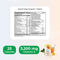 Powder being scooped from Youngevity Beyond Tangy Tangerine 2.5 container