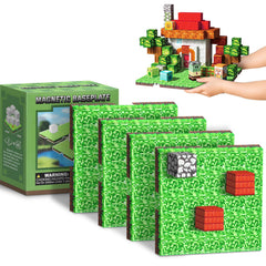 Youngyes magnetic baseplate for grassland play supports open-ended building and exploration