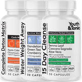 Youth & Tonic 3PK Detox Cleanse pack on display supports kick-off weight management