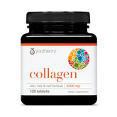 Youtheory Advanced Collagen bottle front showing the high-potency formula for daily wellness.