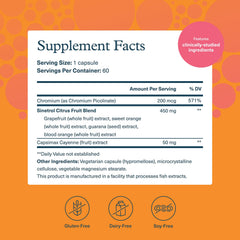 Youtheory Daily Fat Burner bottle back label with ingredients and gluten-free notes