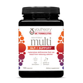 Youtheory High Potency Multi GLP-1 Support bottle front promotes immune support and bone health.