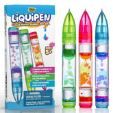 YoYa Toys Liquipen red liquid motion visuals aid focus during study.