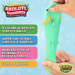 YoYa Toys Squisheez Axolotl green cute squishy for focus and relaxation