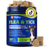 YoYoBay flea-tick chews bottle highlights daily protection for dogs