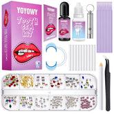 YOYOWY Tooth Gem Kit with UV light for fast curing and secure adhesion