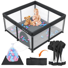 Yozoia Taleco Gear foldable playpen with roomy 50x50 inch interior for safe baby exploration