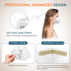 YQ YICHITA N95 mask adjustable nose clip reduces fog and improves seal.