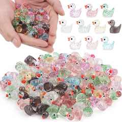 YsesoAi glitter mini ducks pack for playful crafts and decor.