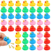 YsesoAi rubber ducks bath toy in multicolor set for joyful bath time play.