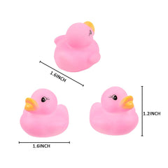 YsesoAi squeaky rubber ducks in bright yellow hues for interactive bath time.