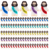 YuDanae Jesus Loves You mini figure in cyan blue, ideal Easter decor and favors.