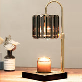 Yuichoy Candle Warmer Lamp with glass shade on a stable base for flameless fragrance