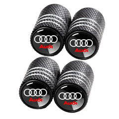 YUIQIEUY tire valve cap in black 4-pack with durable aluminum construction.
