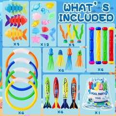 YUJUN pool fish toys help kids spot characters in water during play.