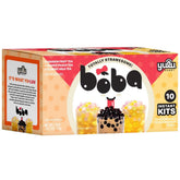 YULU FOODS boba bundle kit packaging showcasing a ready-to-serve tea gift box