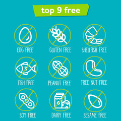 YumEarth lollipops allergen-free with organic and Non-GMO seals.