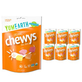 YumEarth Chewys orange-wrapped candies, organic and allergy-friendly for on-the-go snacking.