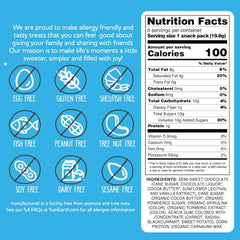 YumEarth Choco Yums individual pack open, ready for lunchbox snacking.