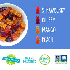 YumEarth Gummy Bears 0.7oz single pack demonstrates easy portion control