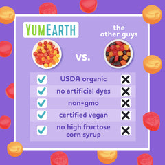 YumEarth organic, gluten-free, and Non-GMO snacks for allergy-aware diets.