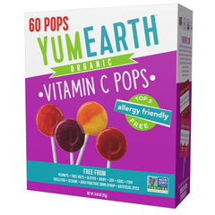 YumEarth Organic Vitamin C Pops box of 60, ready for family snacking and on-the-go