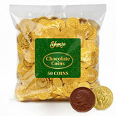 Yumzo Easter Gold Chocolate Coins 50-pack displayed for gifting and party favors.