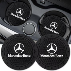 YUNHECHUHAI car cup holder coaster for Mercedes, black, protects cup holders.
