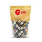 Yupik Assorted Licorice Mix packaging highlights vibrant colors for gifting and display.