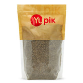 Yupik chia seed powder coarse blend in packaging, ready for baking.