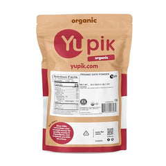 Yupik date powder in a mixing bowl; enhances batter with natural sweetness.
