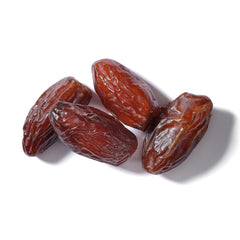 Yupik Deglet Nour dates snack plate showing wholesome naturally sweet bite