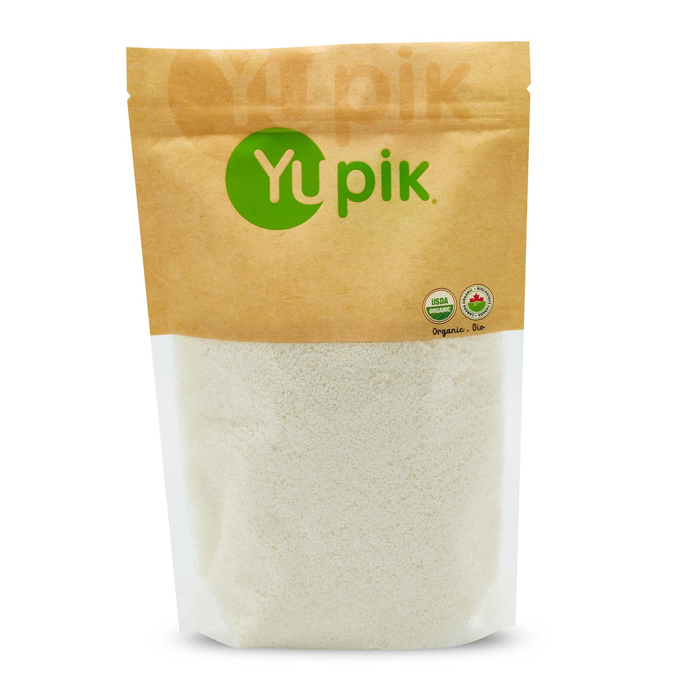 Yupik organic desiccated coconut fine 1lb package for baking and topping recipes