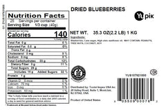 Yupik dried blueberries pouring into cereal for a fruity topping.