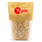Yupik macadamia nuts, medium pieces, raw and unsalted, ideal for baking and topping.