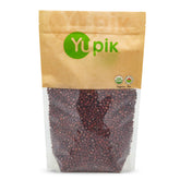 Yupik Organic Adzuki Beans packaging front, gluten-free and Kosher pantry staple.