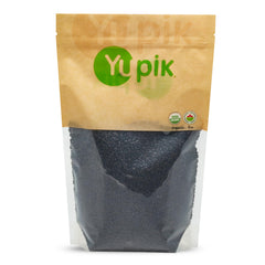 Yupik Organic Ancient Black Rice bulk packaging for pantry storage and meal prep.
