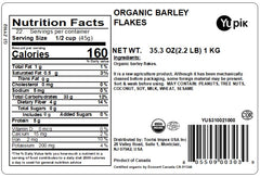 Yupik barley flakes in a bowl, perfect for hearty porridge and savory meals.