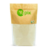 Yupik organic chickpea flour in a bag, ideal for gluten-free baking