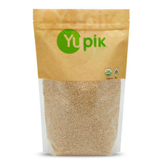 Yupik Organic White Quinoa packaging with large seeds, gluten-free
