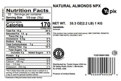 Yupik Raw California Almonds – unroasted, unsalted almonds ideal for baking.