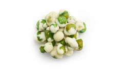 Yupik Wasabi Green Peas seasoning closeup emphasizing horseradish like flavor