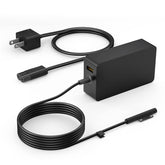 YURCIPWE Surface Pro charger front view with 65W output for fast laptop charging