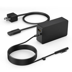 YURCIPWE Surface Pro charger front view with 65W output for fast laptop charging