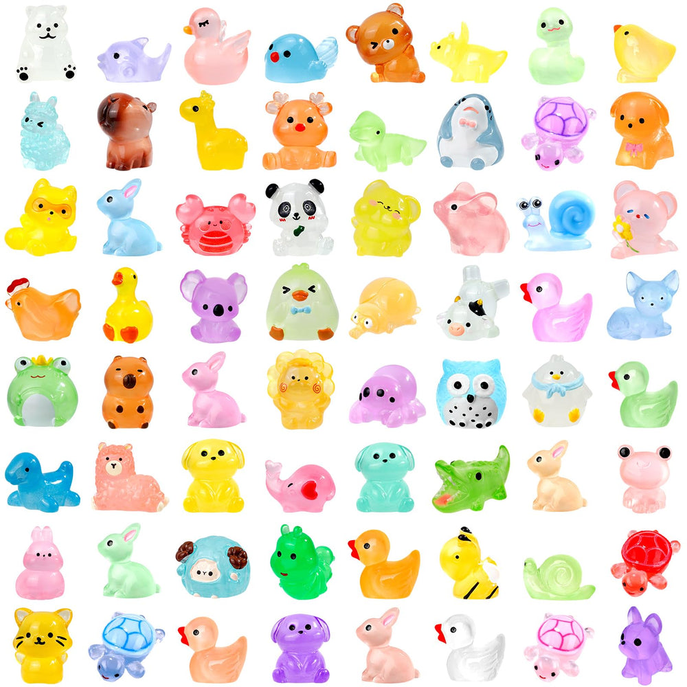 ywevyezc glow mini resin animals variety pack decorative and collectible.