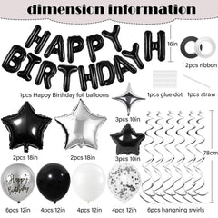 YWWSNSE silver star balloons 18 inch add festive sparkle for photos.