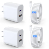 YYDBS dual-port 20W charger front view powering devices quickly.