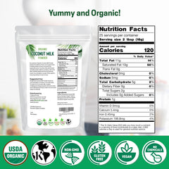 Z Natural Foods coconut milk powder scoop for precise portions.
