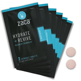 Zaca Recovery Chewables packaging highlighting sugar-free gluten-free hydration support.